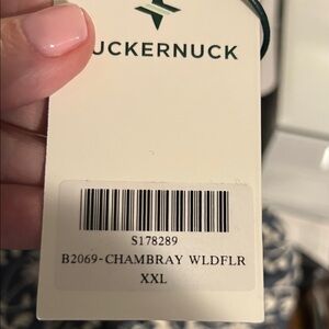 Tuckernuck Blue Floral Chambray Shirt XXL